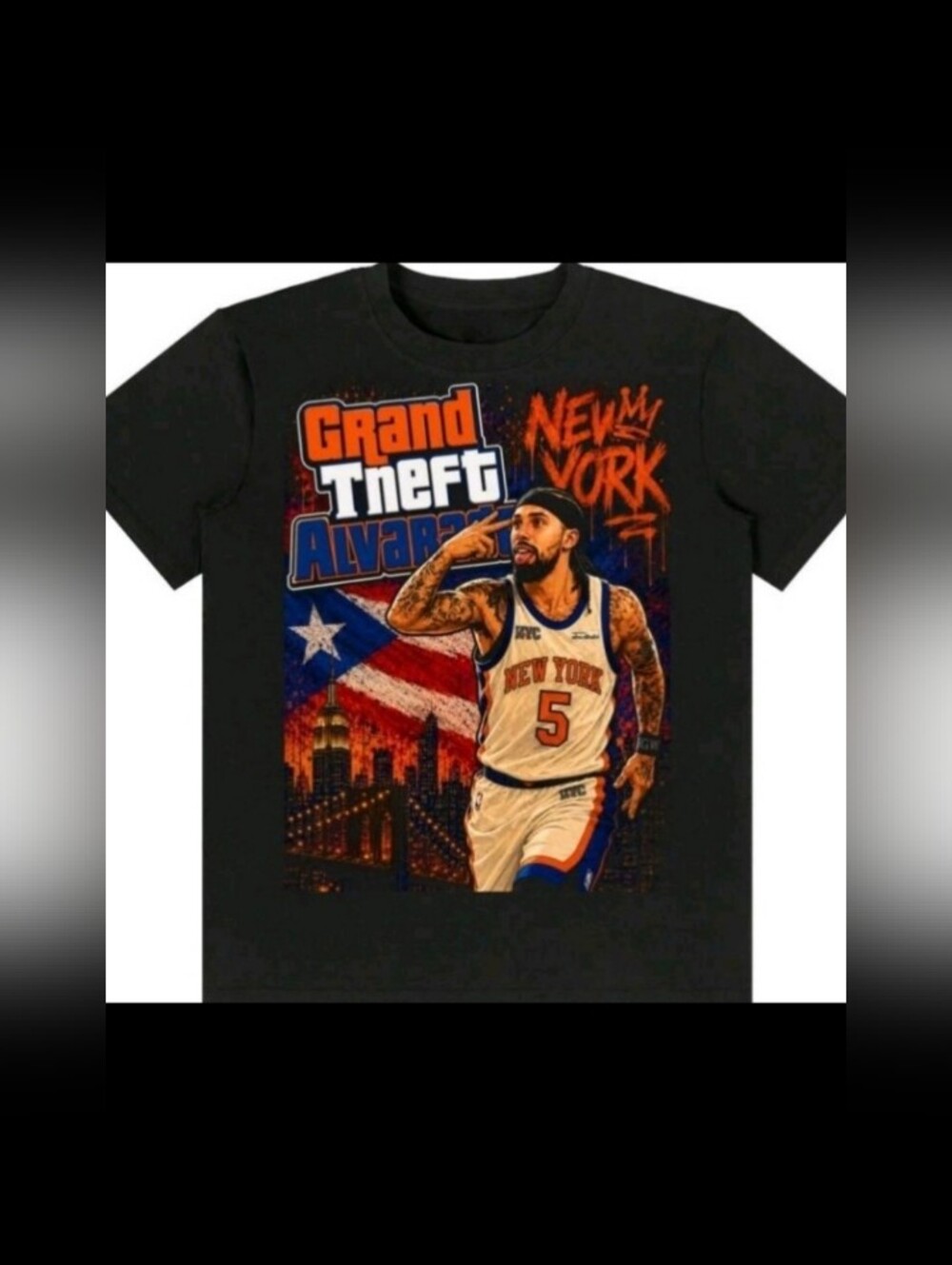 Knicks Jose Alvarado Unisex T-shirt Men Medium/ Woman Large (NEW)